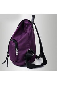 Women Nylon Bucket Backpack / School Bag / Travel Bag Purple / Blue / Red / Black