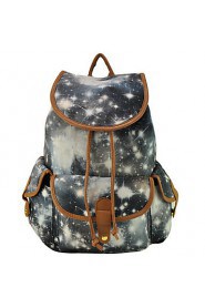 Women Sports / Shopping Canvas Toggle Backpack