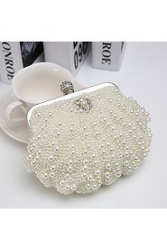 Women Elegant Noble Pearl Rhinestone Evening Bag