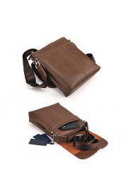 Men's Soft PU Leather Flap Top Casual Business Crossbody Bag