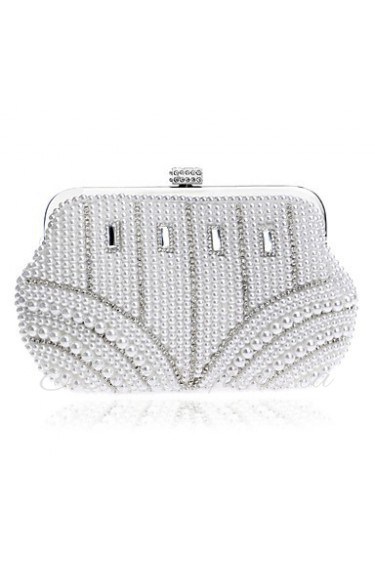 Women Pearl Diamonds Evening Bag