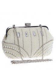 Women Pearl Diamonds Evening Bag