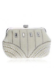 Women Pearl Diamonds Evening Bag