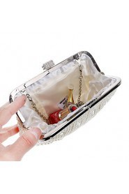 Women Pearl Diamonds Evening Bag