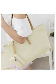 Women PU Baguette Tote White / Pink / Yellow / Black