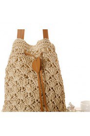 Women Casual Straw Tote Beige