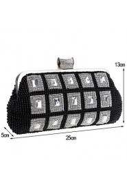 Women Pearl Diamonds Evening Bag