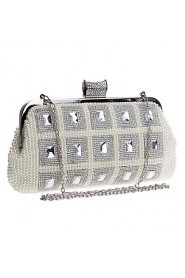 Women Pearl Diamonds Evening Bag