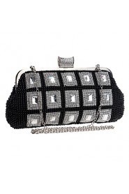 Women Pearl Diamonds Evening Bag