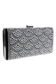 Women Elegant High grade Pearl Diamonds Evening Bag