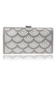 Women Elegant High grade Pearl Diamonds Evening Bag