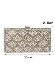 Women Elegant High grade Pearl Diamonds Evening Bag