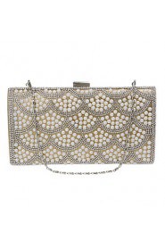 Women Elegant High grade Pearl Diamonds Evening Bag