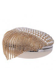 Women Tassel Heart shape Pearl Diamonds Evening Bag