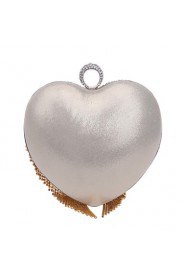 Women Tassel Heart shape Pearl Diamonds Evening Bag