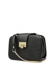 Women PU Baguette Shoulder Bag Black