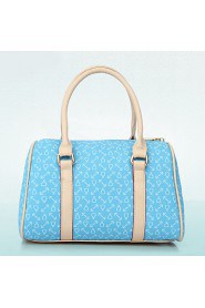 Women PU Barrel Shoulder Bag / Tote White / Pink / Blue / Brown