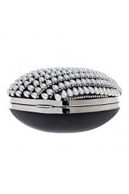 Women Heart shaped Pearl Diamonds Evening Bag