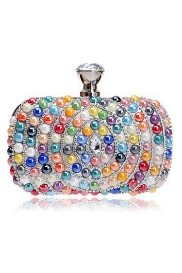 Women Pearl Diamonds Evening Bag