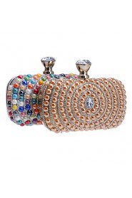 Women Pearl Diamonds Evening Bag