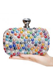 Women Pearl Diamonds Evening Bag