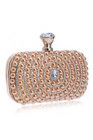 Women Pearl Diamonds Evening Bag