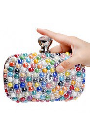 Women Pearl Diamonds Evening Bag