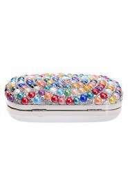 Women Pearl Diamonds Evening Bag