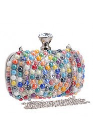 Women Pearl Diamonds Evening Bag