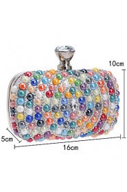 Women Pearl Diamonds Evening Bag