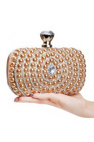 Women Pearl Diamonds Evening Bag