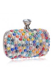 Women Pearl Diamonds Evening Bag