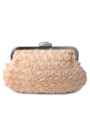 Women Pearl Lace Flowers Diamonds Evening Bag