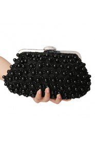 Women Pearl Lace Flowers Diamonds Evening Bag