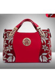 Women Patent Leather Doctor Shoulder Bag / Tote Blue / Red / Black