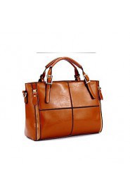 Women Cowhide Doctor Tote Blue / Brown