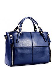 Women Cowhide Doctor Tote Blue / Brown