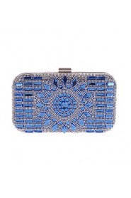 Women PU Baguette Clutch / Evening Bag / Wallet / Coin Purse Blue / Gold / Silver