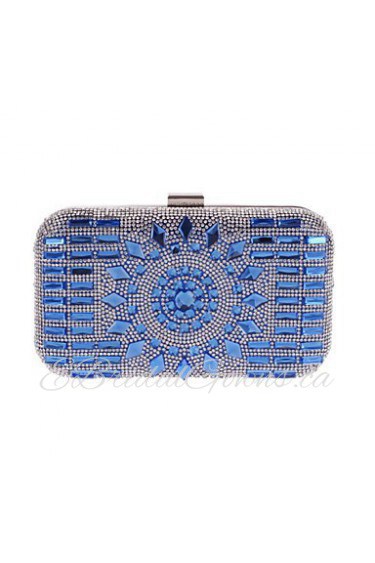 Women PU Baguette Clutch / Evening Bag / Wallet / Coin Purse Blue / Gold / Silver