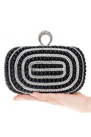 Women Metal Minaudiere Evening Bag Gold / Silver / Black