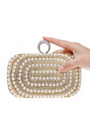 Women Metal Minaudiere Evening Bag Gold / Silver / Black