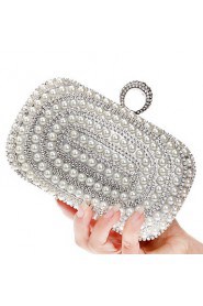 Women Metal Minaudiere Evening Bag Gold / Silver / Black