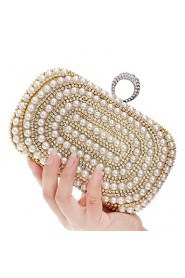 Women Metal Minaudiere Evening Bag Gold / Silver / Black