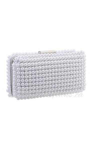 Women Imitation Pearl Shoulder Bag / Clutch / Evening Bag / Wristlet White / Black / Champagne