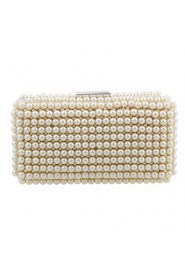 Women Imitation Pearl Shoulder Bag / Clutch / Evening Bag / Wristlet White / Black / Champagne