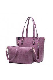 Women PU Barrel Shoulder Bag / Tote Purple / Blue / Green / Gray