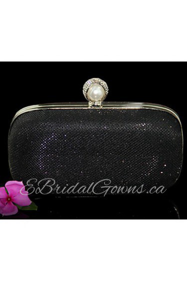 Women Satin Minaudiere Clutch / Evening Bag Gold / Red / Silver / Gray / Black