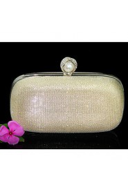 Women Satin Minaudiere Clutch / Evening Bag Gold / Red / Silver / Gray / Black