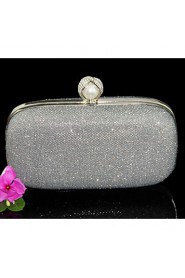 Women Satin Minaudiere Clutch / Evening Bag Gold / Red / Silver / Gray / Black