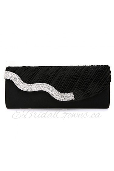 Handbag Silk/Crystal/ Rhinestone/Metal Evening Handbags/Bridal Purse With Crystal/ Rhinestone/Metal